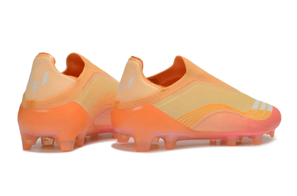 Back view of Adidas F50 Elite Laceless Firm Ground Football Boot, Designed by Lionel Messi