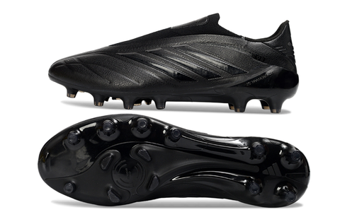 Side view of Adidas Copa Pure IV Elite Laceless FG football boots with ergonomic design
