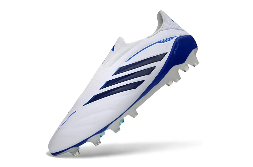 Close-up of Adidas Copa Pure IV Elite Laceless FG football cleats
