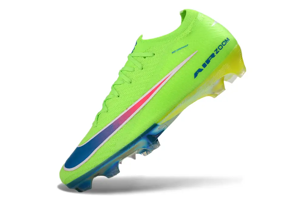 Close-up of Nike Air Zoom Mercurial Vapor XVI Elite FG soccer cleats, high-performance design.