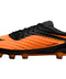 Side view of Nike Hypervenom Phantom RGN Bright Citrus Elite FG football boots in vibrant orange with black accents – elite firm ground soccer cleats